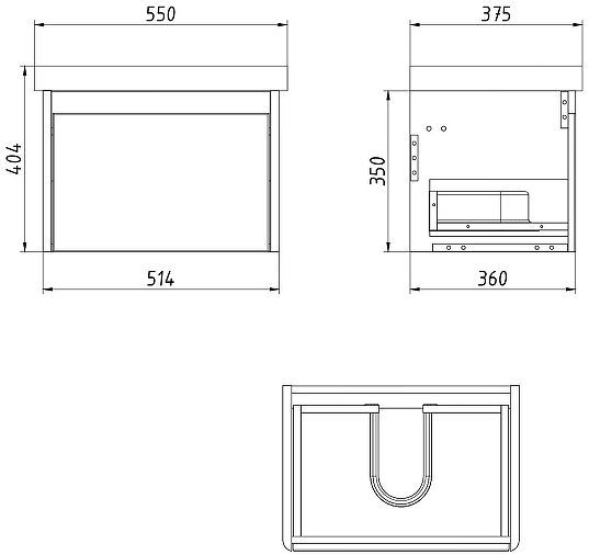Тумба под раковину Dreja Luxury 55 99.2009 подвесная цвет Белый матовый