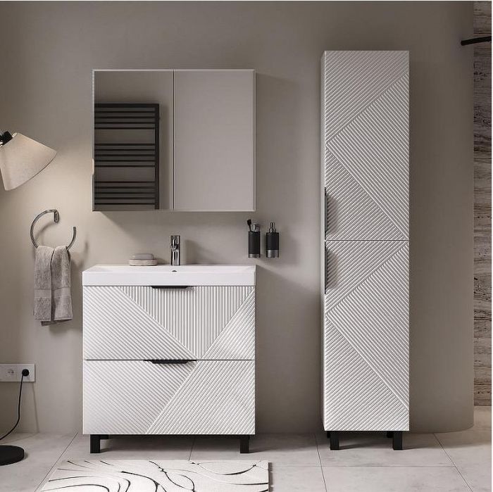 Тумба под раковину Volna Geometry 80 tnGEOMETRY80.2Y-01 цвет Белый