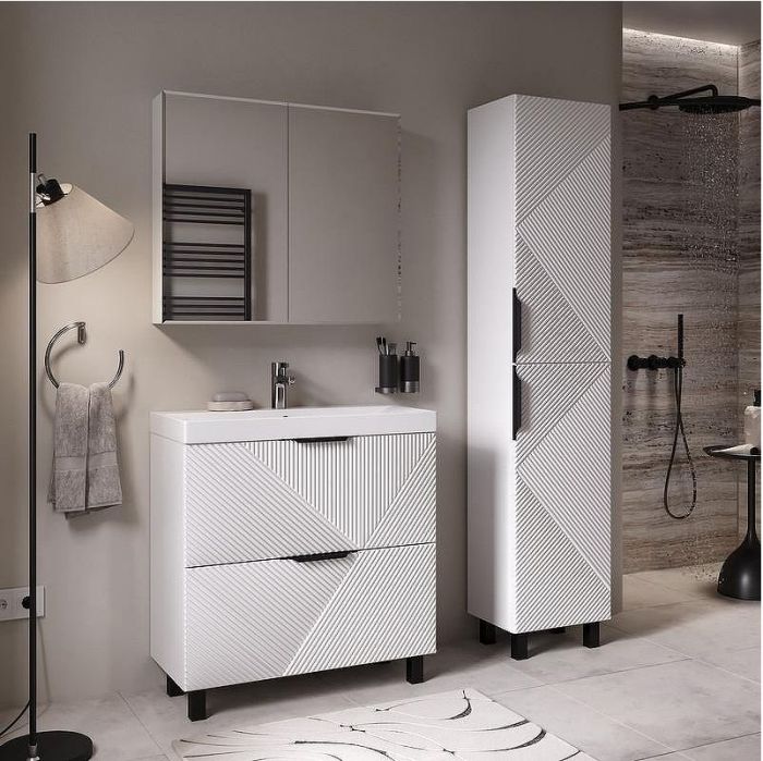 Тумба под раковину Volna Geometry 80 tnGEOMETRY80.2Y-01 цвет Белый