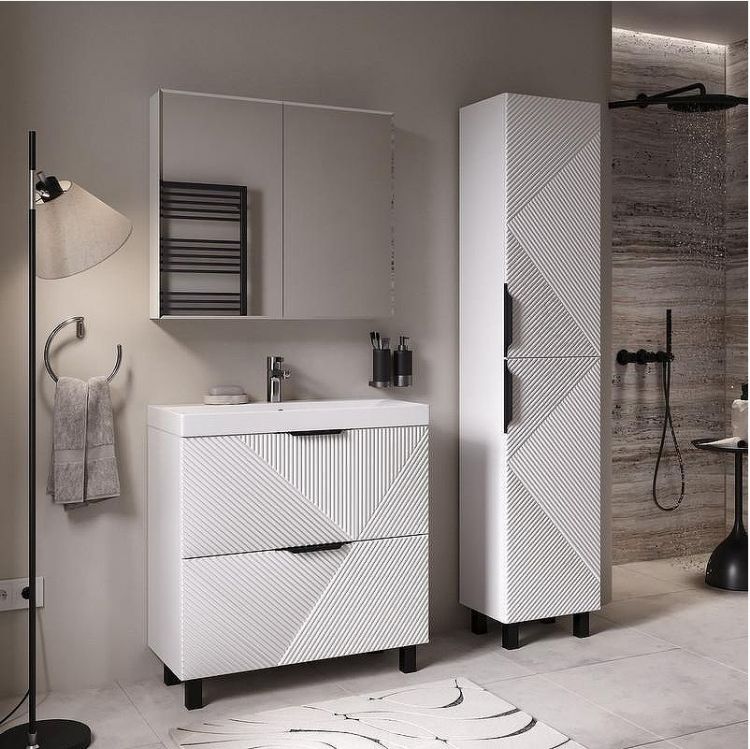 Тумба под раковину Volna Geometry 80 tnGEOMETRY80.2Y-01 цвет Белый