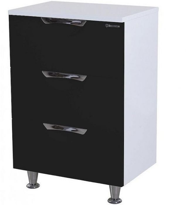 Тумба Bellezza Лагуна 50 4632106140043 Черная Белая