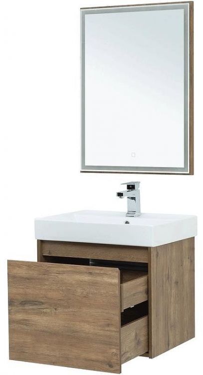 Комплект мебели для ванной Aquanet Nova Lite 60 254215 подвесной Дуб рустикальный Комплект мебели для ванной Aquanet Nova Lite 60 254215 подвесной Дуб рустикальный