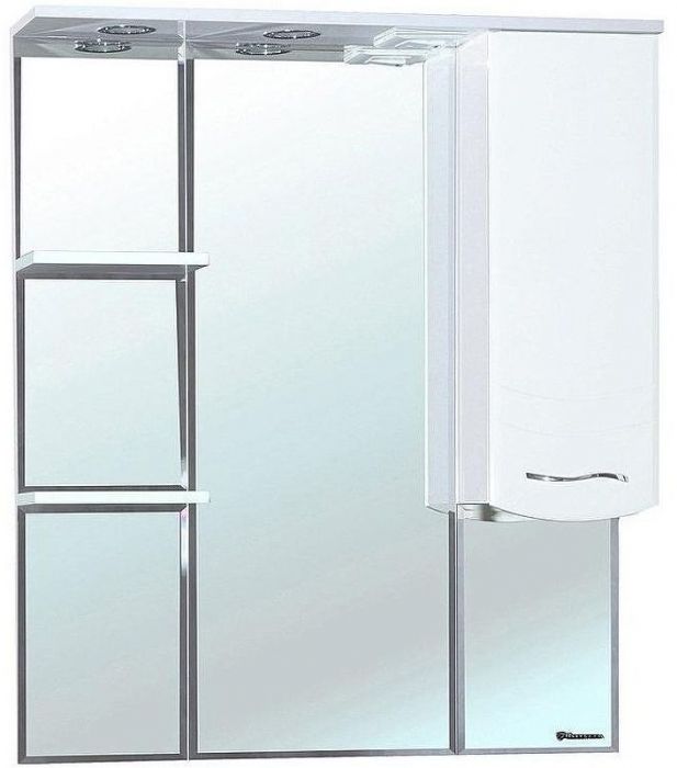 Зеркало со шкафом Bellezza Мари 75 R 4612912001011 с подсветкой Белое