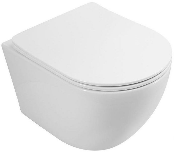 Унитаз Art&Max Sanremo AM026CHR/SC подвесной с сиденьем Микролифт