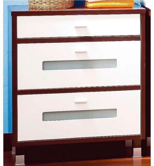 Комод Бриклаер Бали 70 4627125411878 Венге Белый глянцевый