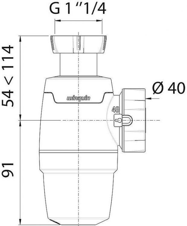 Сифон для раковины Wirquin Neo 30987068 Белый