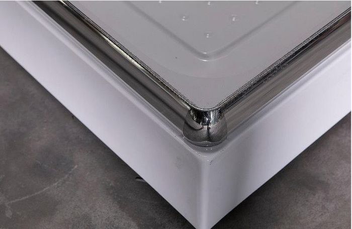 Душевой уголок Esbano ESR-8034 100x100 ESUGR8034 профиль Хром стекло рифленое
