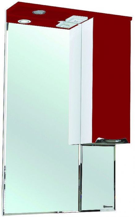 Зеркало со шкафом Bellezza Альфа 65 R 4618810001030 с подсветкой Белое Красное