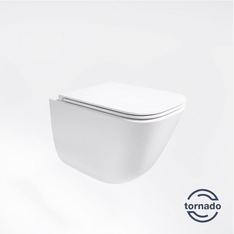 Унитаз Vincea Demi Tornado VT1-55T подвесной цвет Белый с сиденьем Микролифт
