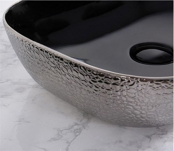 Раковина-чаша CeramaLux 50 D1302H020 Серебро Черная