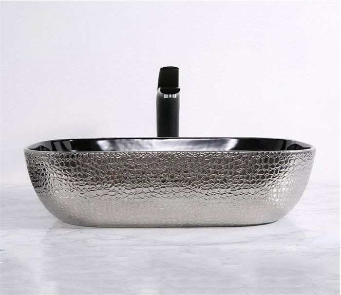 Раковина-чаша CeramaLux 50 D1302H020 Серебро Черная