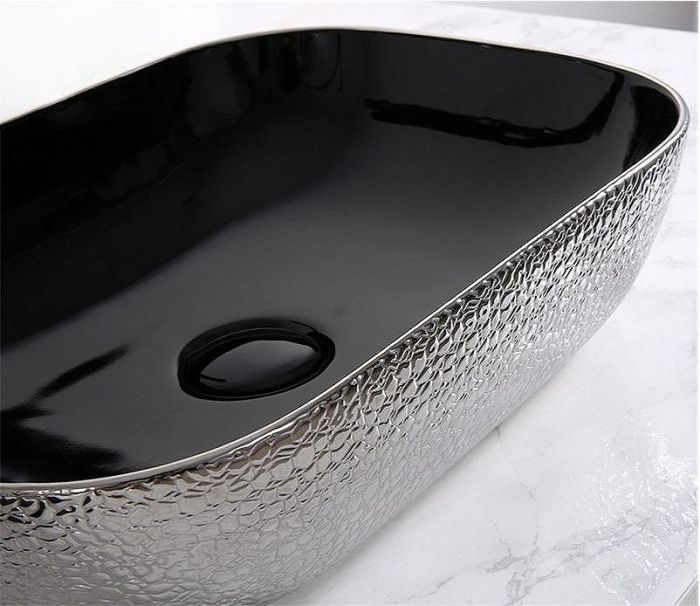 Раковина-чаша CeramaLux 50 D1302H020 Серебро Черная