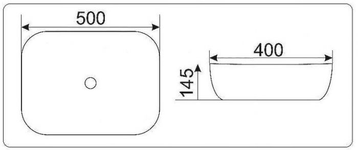 Раковина-чаша CeramaLux 50 D1302H020 Серебро Черная
