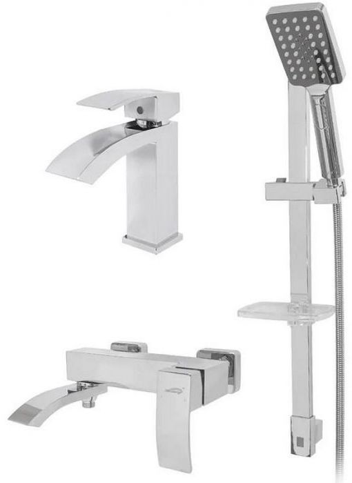 Комплект смесителей Hansberge Cubito H7077C цвет Хром