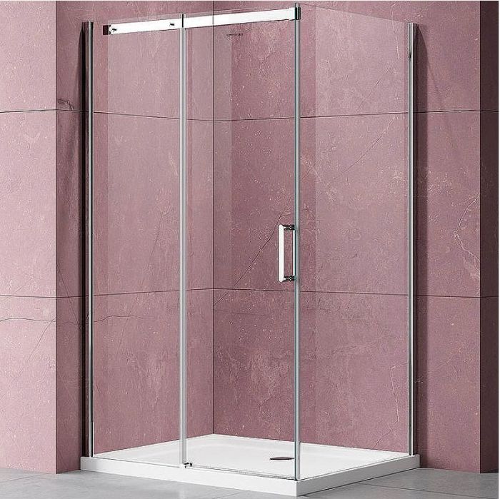 Душевой уголок Vincea Dice 130x80 VSR-4D8013CL профиль Хром стекло прозрачное
