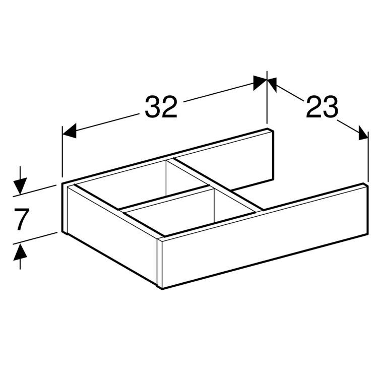 Разделительная перегородка Geberit для ящика, 323 х 68 х 230 мм, светло-серая Разделительная перегородка Geberit для ящика, 323 х 68 х 230 мм, светло-серая