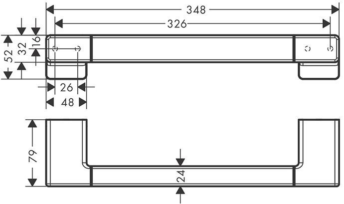 Hansgrohe AddStoris Поручень, цвет: белый матовый