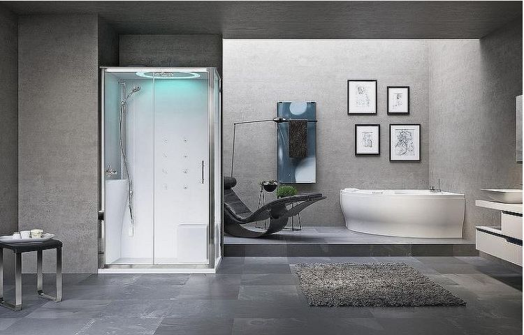 Душевая кабина Novellini Eon 120х80 L EON2P129ST1F-1AK с гидромассажем