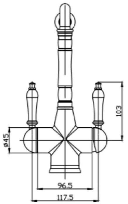 Смеситель для кухни Seaman Visconti SSL-7517-AU цвет Красное золото