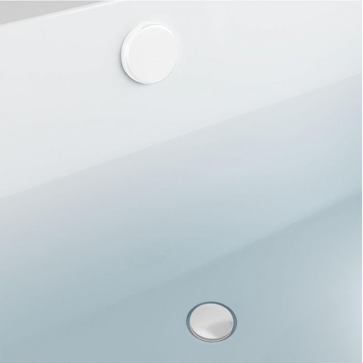 Слив-перелив Wellsee Useful Extras 231912000 click-clack цвет Белый глянцевый