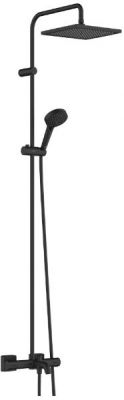 Hansgrohe Vernis Shape Душевая система, настенная, 1jet, цвет: черный матовый