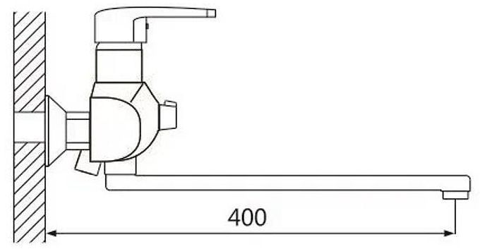 Смеситель для ванны Shevanik S5122 универсальный цвет Хром Смеситель для ванны Shevanik S5122 универсальный цвет Хром