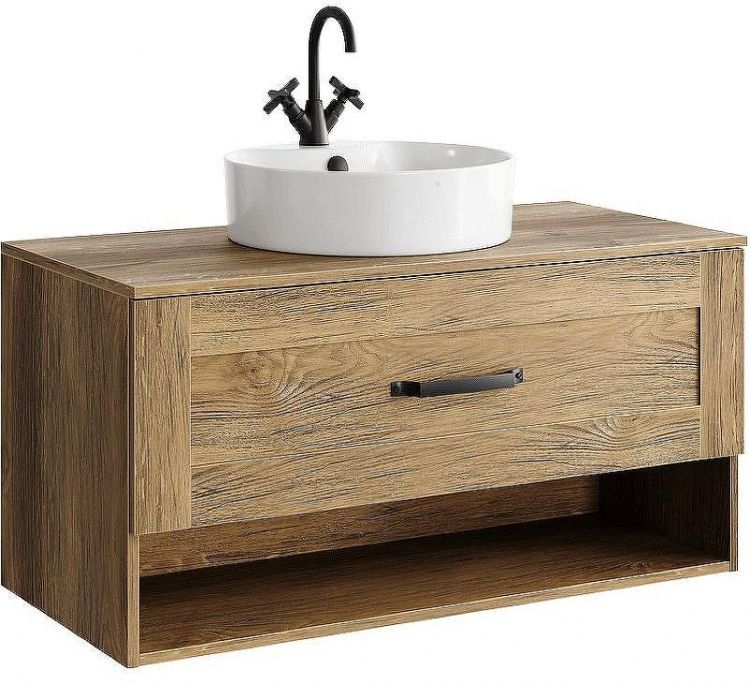 Тумба под раковину Aqwella Craft 100 CRF0110DB подвесная Дуб балтийский