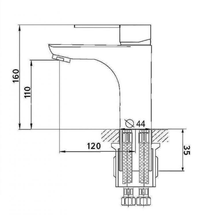 Смеситель для раковины Melodia della vita Rumba MDV35320 Хром
