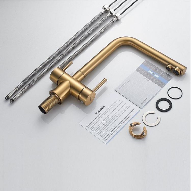 Смеситель для кухни Shevanik S468G цвет Золотой сатин Смеситель для кухни Shevanik S468G цвет Золотой сатин