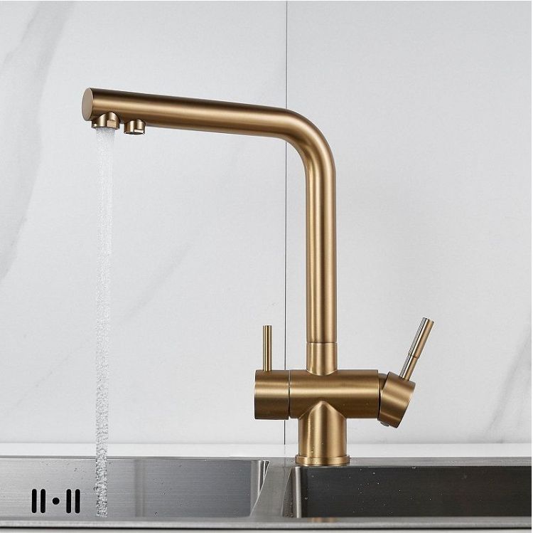 Смеситель для кухни Shevanik S468G цвет Золотой сатин Смеситель для кухни Shevanik S468G цвет Золотой сатин