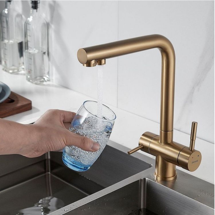 Смеситель для кухни Shevanik S468G цвет Золотой сатин Смеситель для кухни Shevanik S468G цвет Золотой сатин