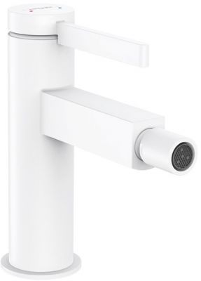 Hansgrohe Finoris Смеситель для биде, на 1 отв., с донным клапаном, цвет: белый матовый
