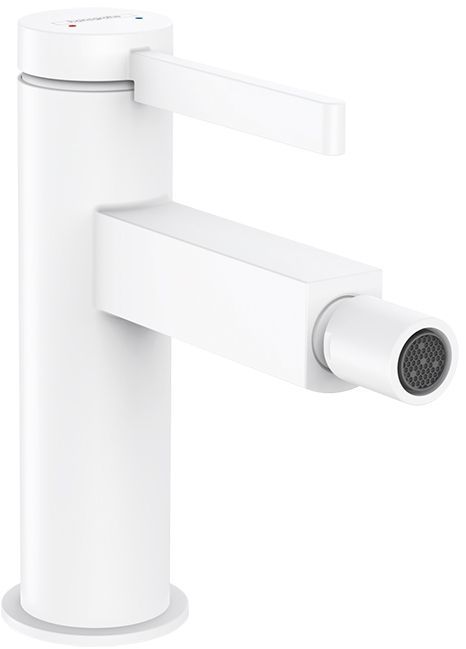 Hansgrohe Finoris Смеситель для биде, на 1 отв., с донным клапаном, цвет: белый матовый