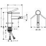 Hansgrohe Finoris Смеситель для биде, на 1 отв., с донным клапаном, цвет: белый матовый