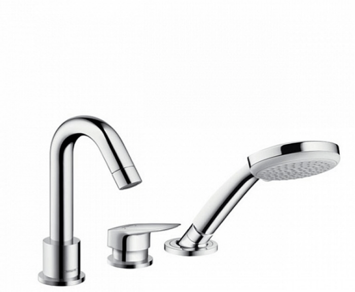 Hansgrohe Logis, Смеситель на борт ванны, на 3 отверстия, Цвет: хром