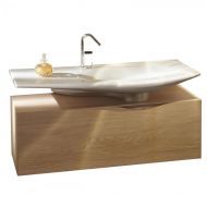 Тумба для ванной Jacob Delafon Stillness шириной 120 см с центральным расположением раковины, массив дуб [EB2000-P6]