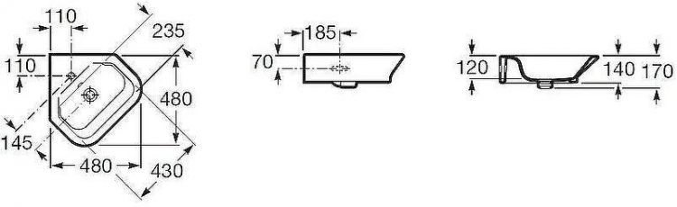 Раковина Roca The Gap 48 32747R000 Белая