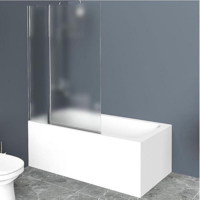 Шторка на ванну BelBagno UNO-V-11-120/150-P-Cr профиль Хром стекло рифленое