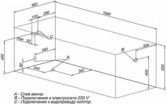 Акриловая ванна Aquanet Extra 170x70 205482 без гидромассажа