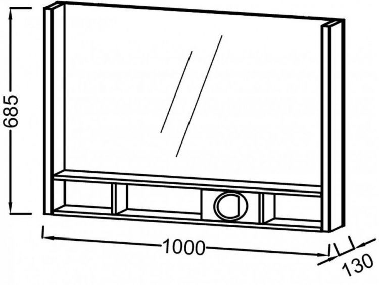 Зеркало Jacob Delafon Terrace 100 см EB1737RU-NF, без отделки Зеркало Jacob Delafon Terrace 100 см EB1737RU-NF, без отделки