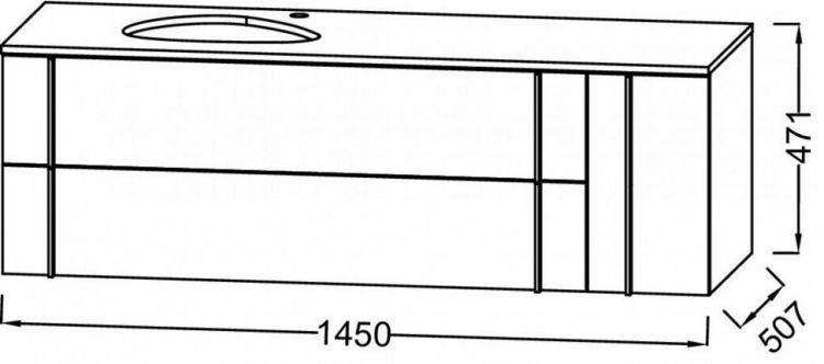 Тумба под раковину Jacob Delafon Nouvelle Vague 145 см EB3044-M43, аквамарин матовый Тумба под раковину Jacob Delafon Nouvelle Vague 145 см EB3044-M43, аквамарин матовый