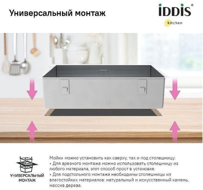 Кухонная мойка Iddis Edifice 74 EDI74G0i77 Графит