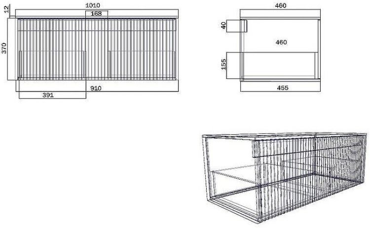 Тумба c раковиной SanVit Рольф 1 100 krolf1100 подвесная Белая