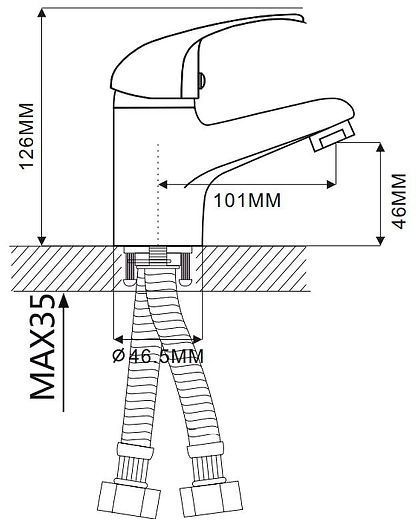 Смеситель для раковины Ekko E10109 цвет Хром Смеситель для раковины Ekko E10109 цвет Хром