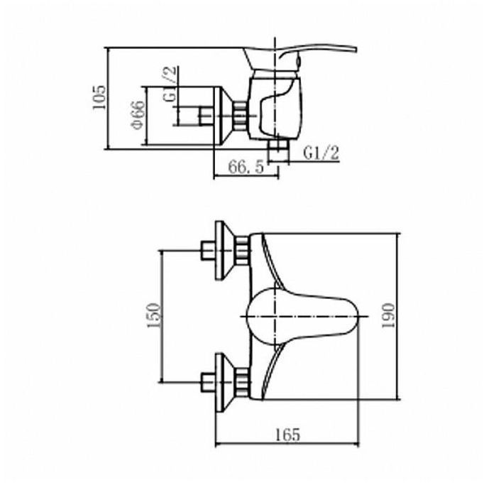 Смеситель для душа Fashun A2001 цвет Хром Смеситель для душа Fashun A2001 цвет Хром