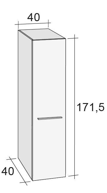 Шкаф колонна для ванной Riho Broni 171 см, одна дверь