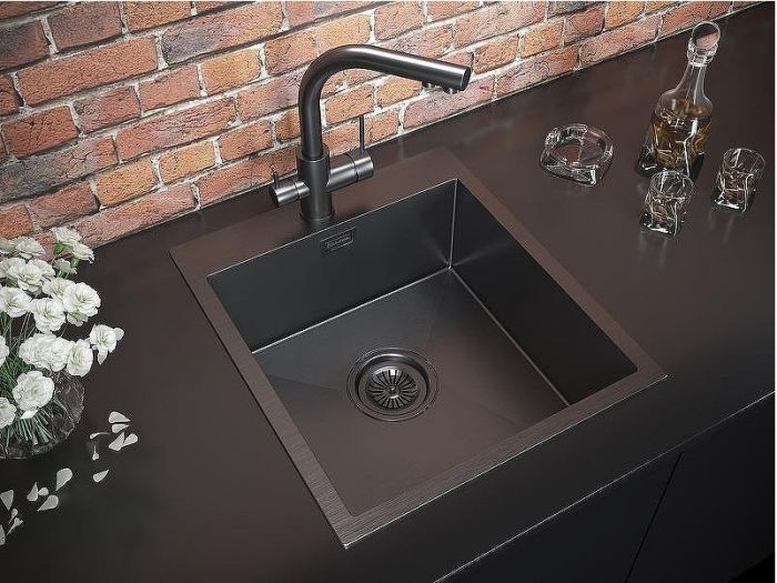 Смеситель для кухни Paulmark Essen Es213011-GM Вороненая сталь