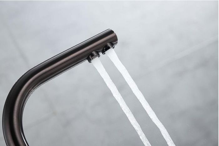 Смеситель для кухни Paulmark Essen Es213011-GM Вороненая сталь