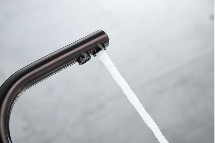 Смеситель для кухни Paulmark Essen Es213011-GM Вороненая сталь