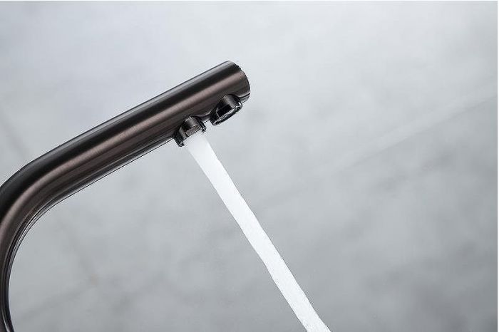 Смеситель для кухни Paulmark Essen Es213011-GM Вороненая сталь